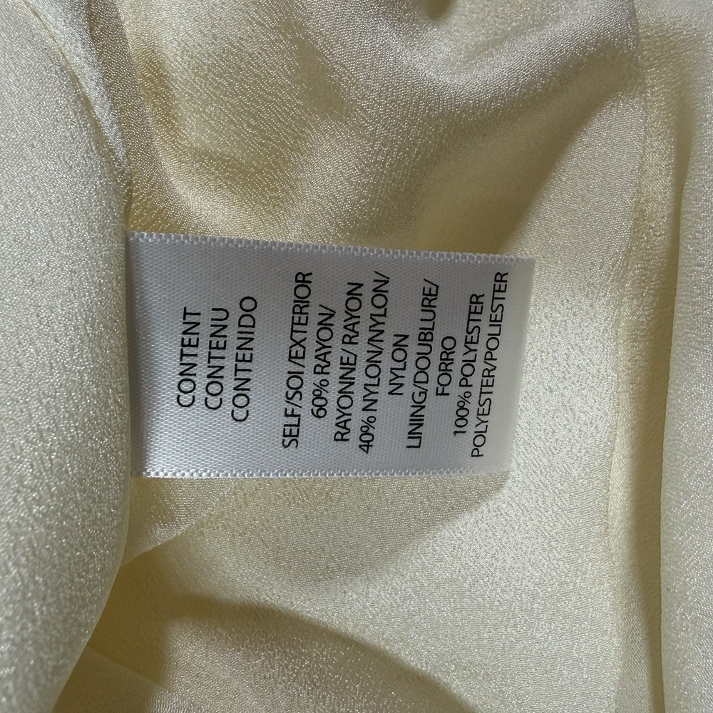 NWT Wayf Lucca Prairie Style Midi Dress Sz M Puff Sleeve Cutout Back Yellow Boho - Picture 9 of 13
